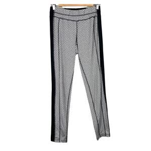 Lands End Black White Base Layer Joggers Pants Long Johns XS Extra Small 2-4.